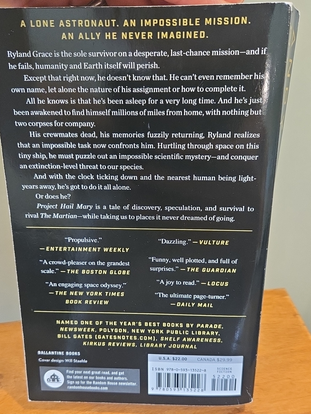Project Hail Mary Paperback Book - Picture 3 of 6